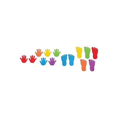  edxeducation-63525 Hand and Foot Mark Set - Includes 2 Large Die for Gameplay - Create Obstacle Courses - Tool for Gross Motor Skills, Occupational Therapy