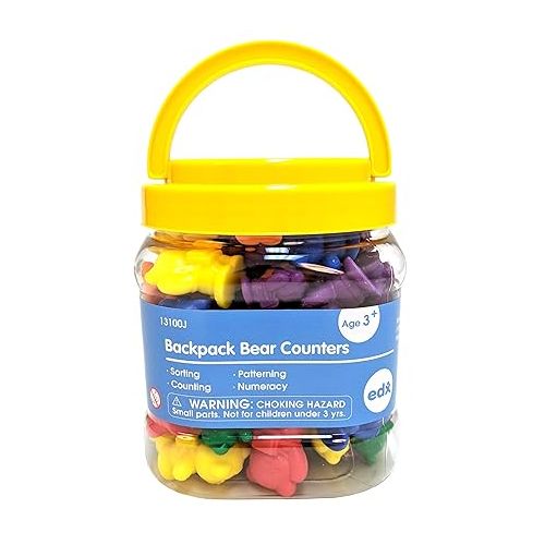  edxeducation Backpack Bear Counters - Set of 96