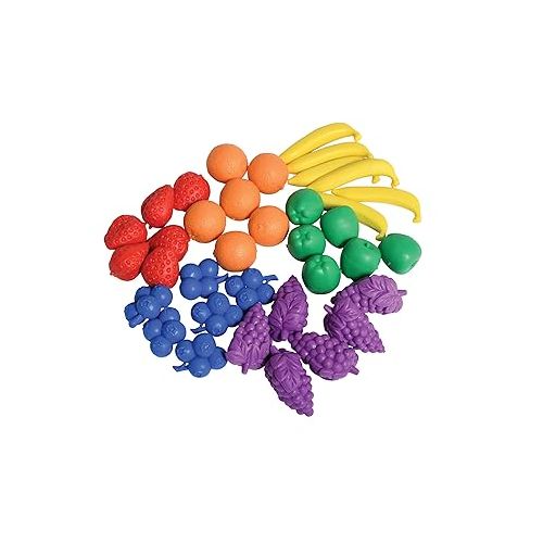 Edx Education Fruit Counters - Set of 108 - Early Math Manipulative for Kids - Teach Beginner Addition and Subtraction - Build Counting, Sorting and Language Skills