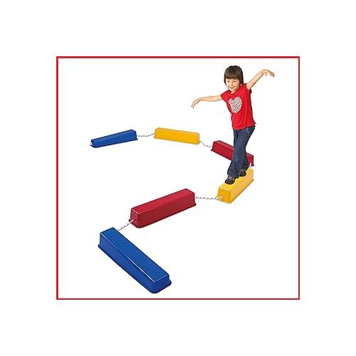  edxeducation Step-a-Logs - Supplies for Physical Play - Indoor and Outdoor - Exercise and Gross Motor Skills - Stackable - Build Coordination