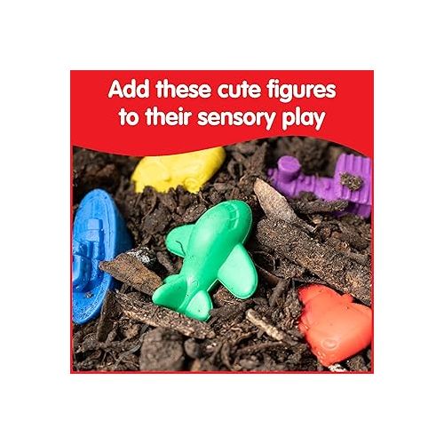  edxeducation Transport Counters - Mini Jar - Set of 36 - Learn Counting, Colors, Sorting and Sequencing - Hands-on Math Manipulative for Kids