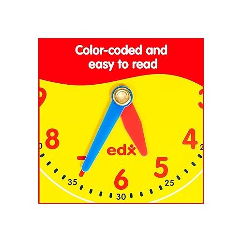  Learning ADVANTAGE-25615 edx Education Write-On/Wipe-Off Clock Dials - Set of 5