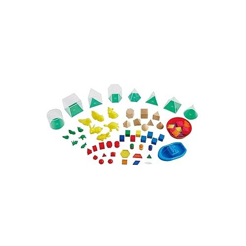  edxeducation Float or Sink Fun - 78-Piece Set - 10 Types of Manipulatives - Early Science Educational Toys - Observe Weight, Volume, Density and More.