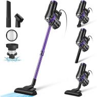 F800 Stick Vacuum with 23 ft Long Cord, 18KPa Powerful Multi Cyclone Bagless Vacuum, Lightweight Small Handheld Vacuum Cleaner for Home Hardwood and Tile Floor, Purple