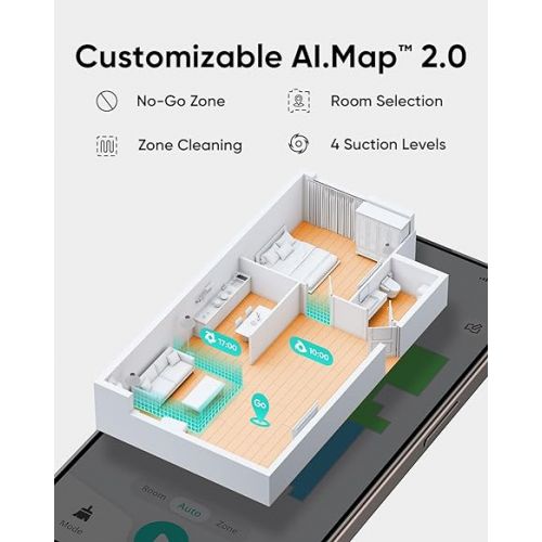  eufy L60 Robot Vacuum, Ultra Strong 5,000 Pa Suction, iPath Laser Navigation, for Deep Floor Cleaning, Ideal for Hair, Hard Floors