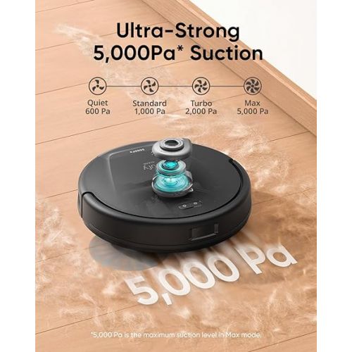  eufy L60 Robot Vacuum, Ultra Strong 5,000 Pa Suction, iPath Laser Navigation, for Deep Floor Cleaning, Ideal for Hair, Hard Floors