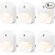 eufy by Anker, Plug-in Night Light, Warm White LED, Dusk-to-Dawn Sensor, Bedroom, Bathroom, Kitchen, Hallway, Stairs, Energy Efficient, Compact, Light 6-Pack