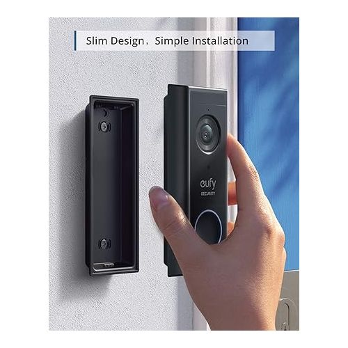  eufy Security, Battery Video Doorbell C210 Kit, Wi-Fi Connectivity, 1080p, 120-Day Battery, No Monthly Fees, AI Detection, Wireless Chime Included, 2-Way Audio, Remote Monitoring for Apartment Living