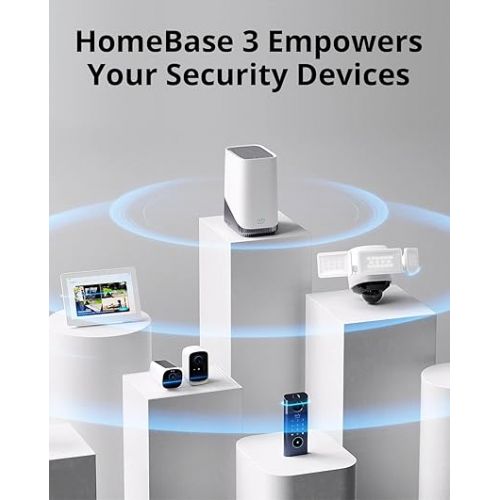  eufy Security HomeBase S380 (HomeBase 3),eufy Edge Security Center, Local Expandable Storage up to 16TB, eufy Security Product Compatibility, Advanced Encryption,2.4 GHz Wi-Fi, No Monthly Fee