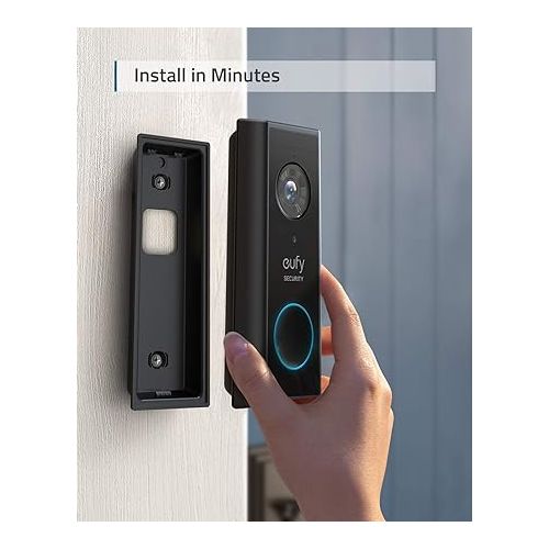  eufy Security, Video Doorbell S220 (Battery-Powered) Kit, Security Camera - 2K Resolution, 180-Day Battery Life, Encrypted Local Storage, No Monthly Fees, Built-in Storage, Motion Only Alert