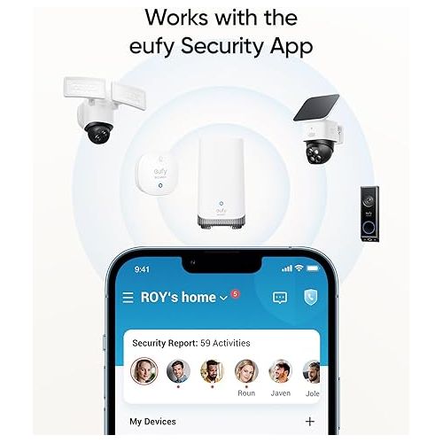  eufy Security Water and Freeze Sensor with Remote Alerts, IP65 Waterproof, 2-Year Battery Life, HomeBase Required, Compatible with HomeBase 2 and 3, Optional 24/7 Protection Service, App Control
