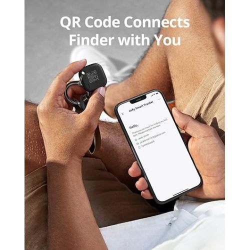  eufy Security by Anker SmartTrack Link (Black, 4-Pack), Android not Supported, Works with Apple Find My (iOS only), Key Finder, Bluetooth Tracker for Earbuds and Luggage, Phone Finder, Water Resistant