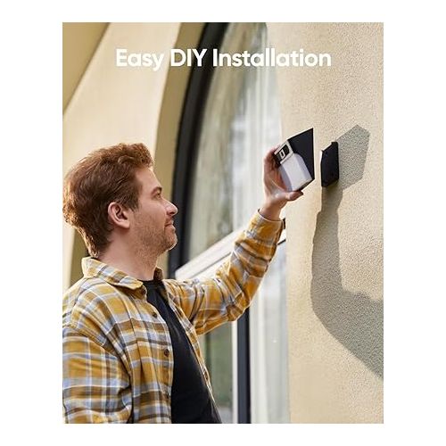  eufy Security Solar Wall Light Cam S120, Solar Security Cameras Wireless Outdoor, 2K Camera, Forever Power, Motion Activated Light, AI Detection, IP65 Waterproof, Spotlight, No Monthly Fee
