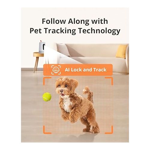  eufy 2K Pet Camera with Phone App, New 2023, 360° View, On-Device AI Tracking, Dog Camera with Treat Dispenser, 2-Way Audio, Doggy Diary, Bark Alerts, Local Storage, No Monthly Fee