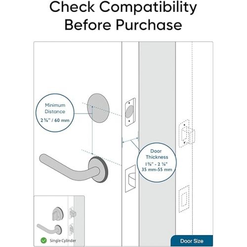  eufy Security Smart Lock S230, Keyless Fingerprint Lock for Front Door, Easy Installation, Built-in Wi-Fi, Reliable App for Remote Access, One-Year Battery Life, BHMA Certified, IP65 Weatherproof