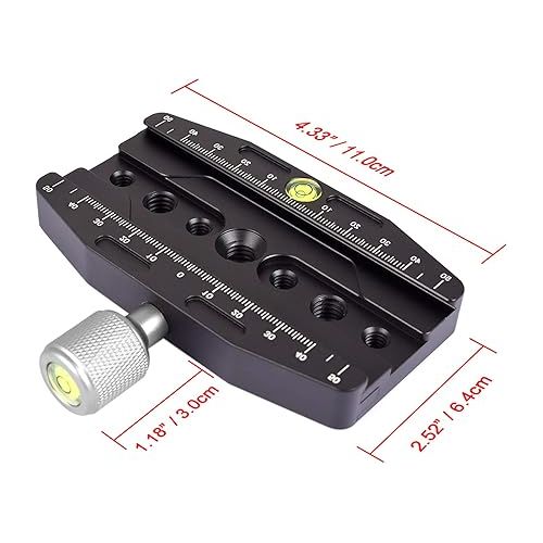  fotoconic CL-110N Quick Release Clamp Compatible with Arca Swiss QR Plate, Arca Clamp Relacement for Tripod Monopod