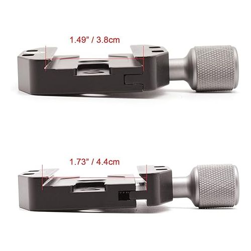  Fotoconic Metal CL-70N 70mm Quick Release Plate QR Clamp for Tripod Ball Head Compatible with Arca Style Plate, Camera Bars, Multi-Purpose Rails