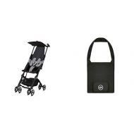 gb Pockit Air All Terrain Ultra Compact Lightweight Travel Stroller with Breathable Fabric in Velvet Black & gb Pockit Stroller Travel Bag, Black