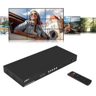 gofanco 4K 3x3 Video Wall Controller and Processor - up to 4K 30Hz, Inputs (USB-C, VGA, DP, HDMI) - 180º Rotate, Edge Correction, 1U, Audio Extractor - 25 Modes, Cascade up to 10x10 (Videowall33)