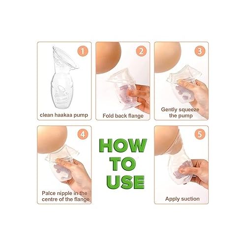  Haakaa Silicone Breastfeeding Manual Breast Pump Milk Pump 100% Food Grade Silicone BPA PVC and Phthalate Free