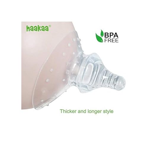  haakaa Nipple Shields for Nursing Newborn Silicone Nippleshield for Breastfeeding with Carry Case Combo, 2pc