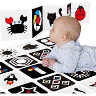 Newborn Toys High Contrast Baby Flashcards Tummy Time Baby Cards 0-6 Months Black and White Infant Toys 0-3-6 Months Montessori Sensory Cards 20 PCS 6''×6'' Visual Stimulation