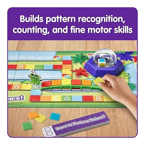  hand2mind Numberblocks Race to Pattern Palace! Board Game, Preschool Math Game for Kids Ages 3-5, Number Toys, Toddler Games, Kindergarten Learning Games, Educational Games for Family Game Night