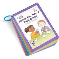 hand2mind Social Emotional Task Cards for Ages 3+, Social Emotional Learning Activities, Calm Down Corner, Play Therapy Toys for Counselors, SEL Games, Preschool Card Games, Feelings Flash Cards