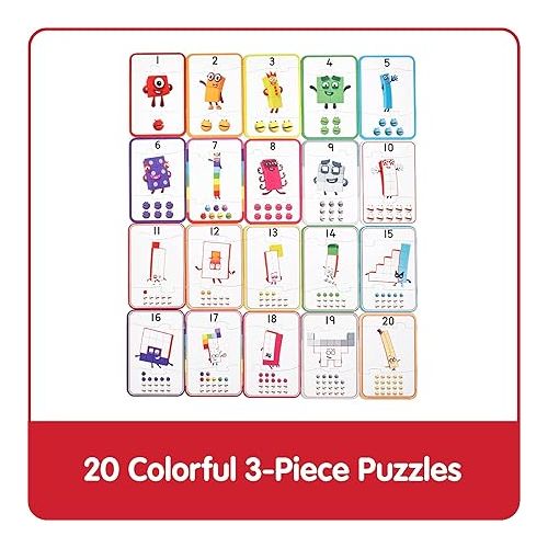  hand2mind Numberblocks Counting Puzzle Set, Toddler Numbers and Counting Math Toys, Kids Matching Game, Learning to Count Number Puzzles for Kids Ages 3-5, Preschool Learning Activities