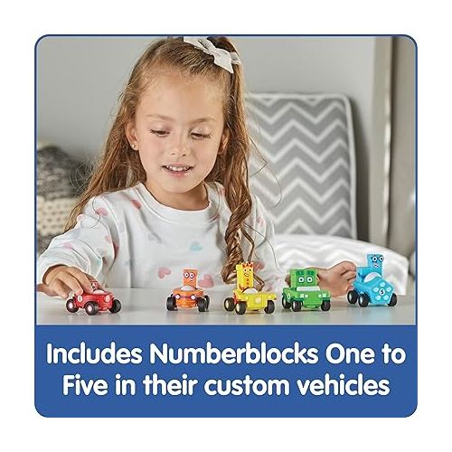 hand2mind Numberblocks Mini Vehicles, Race Car Toys, Toy Vehicle Playsets, Play Figure Playsets, Small Figurines for Kids, Number Toys, Counting Toys, Math Toys for Kids 3-5, Birthday Gifts for Kids