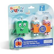 hand2mind Numberblock Four and The Terrible Twos, Cartoon Action Figure Set, Toy Figures, Play Figure Playsets, Small Figurines for Kids, Number Toys, Math Toys for Kids 3-5, Birthday Gifts for Kids