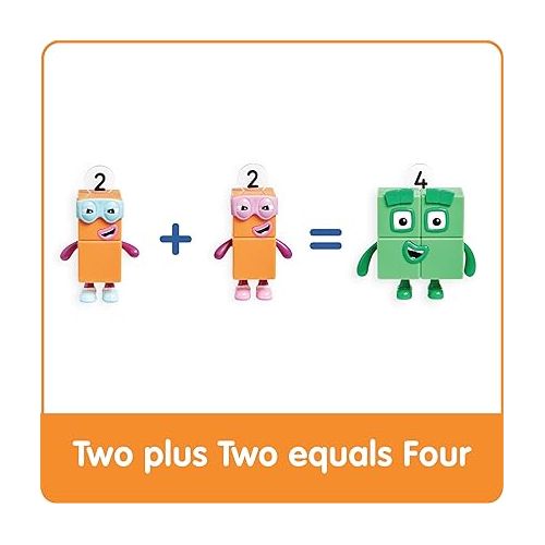  hand2mind Numberblock Four and The Terrible Twos, Cartoon Action Figure Set, Toy Figures, Play Figure Playsets, Small Figurines for Kids, Number Toys, Math Toys for Kids 3-5, Birthday Gifts for Kids