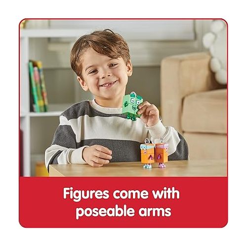  hand2mind Numberblocks Four and The Terrible Twos, Toy Figures Collectibles, Small Cartoon Figurines for Kids, Mini Action Figures, Character Play Figure Playsets, Imaginative Toys