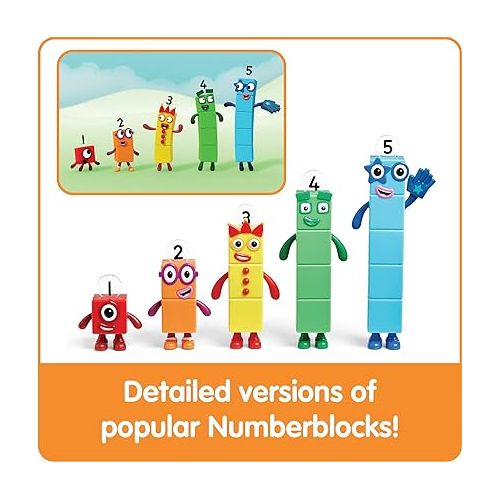  hand2mind Numberblocks Friends One to Five Figures, Toy Figures Collectibles, Small Cartoon Figurines for Kids, Mini Action Figures, Character Figures, Play Figure Playsets, Imaginative Play Toys