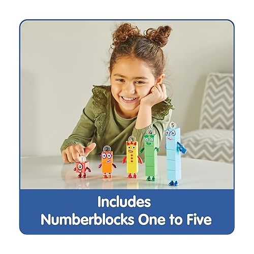  hand2mind Numberblocks Friends One to Five Figures, Cartoon Action Figure Set, Toy Figures, Play Figure Playsets, Small Figurines for Kids, Number Toys, Math Toys for Kids 3-5, Birthday Gifts for Kids