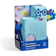hand2mind Sing-Along Numberblock Five, Plush Singing Toys, Music Playing Stuffed Animals, Musical and Light Up Toys, Plush Interactive Toy Figures, Cartoon Plush Toys, Imaginative Play Toys