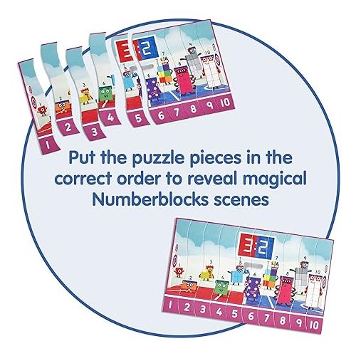  hand2mind Numberblocks Sequencing Puzzle Set, Sequence Cards, Math Games for Kids Ages 3-5, Number Games, Educational Toys, Toddler Learning Puzzles, Counting Toys, Preschool Learning Activities