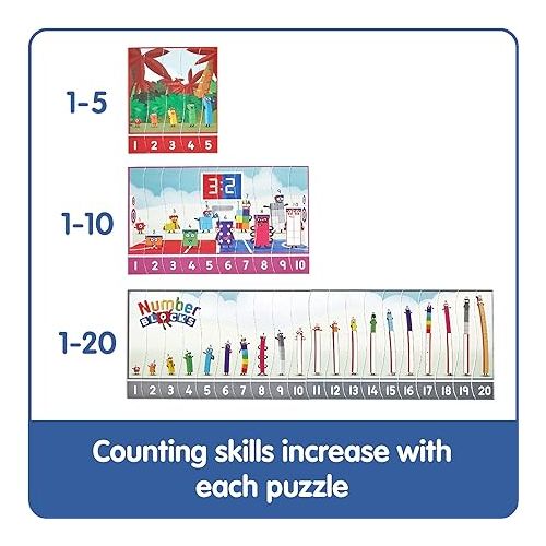  hand2mind Numberblocks Sequencing Puzzle Set, Sequence Cards, Math Games for Kids Ages 3-5, Number Games, Educational Toys, Toddler Learning Puzzles, Counting Toys, Preschool Learning Activities