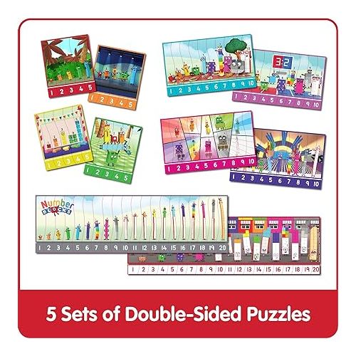  hand2mind Numberblocks Sequencing Puzzle Set, Sequence Cards, Math Games for Kids Ages 3-5, Number Games, Educational Toys, Toddler Learning Puzzles, Counting Toys, Preschool Learning Activities