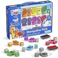 hand2mind Numberblocks Stampoline Park Stamp Activity Set, 20 Kids Stamps, 12 Washable Ink Pads, Number Toys, Toddler Arts and Crafts, Math Teaching, Preschool Learning Activities