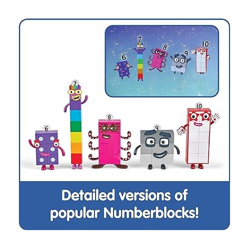  hand2mind Numberblocks Friends Six to Ten Figures, Cartoon Action Figure Set, Toy Figures, Play Figure Playsets, Small Figurines for Kids, Number Toys, Math Toys for Kids 3-5, Birthday Gifts for Kids