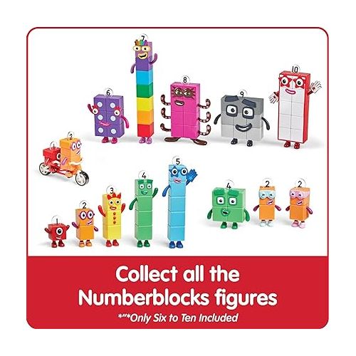  hand2mind Numberblocks Friends Six to Ten Figures, Cartoon Action Figure Set, Toy Figures, Play Figure Playsets, Small Figurines for Kids, Number Toys, Math Toys for Kids 3-5, Birthday Gifts for Kids