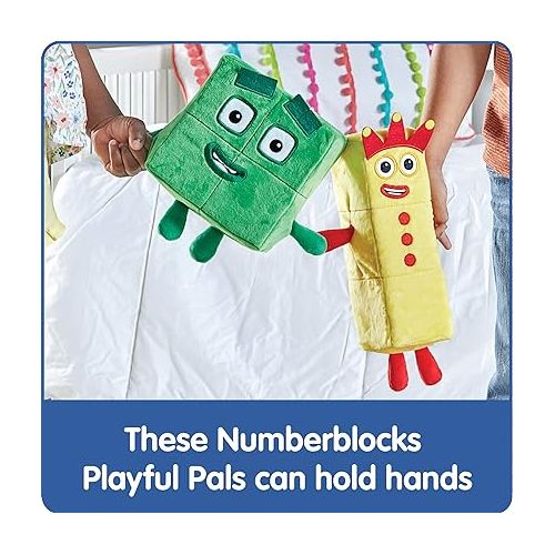  hand2mind Numberblocks Three and Four Playful Pals, Small Plush Figure Toys, Cute Plushies, Stuffed Toys, Preschool Number Toys, Math Learning Toys, Toddler Imaginative Play, Birthday Gifts for Kids