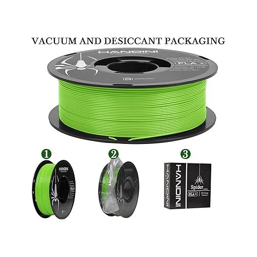  PLA Filament Pro Apple Green, PLA Plus 3D Printing Filament 1.75mm, Upgraded Toughness Neat Winding,Dimensional Accuracy +/-0.03mm, 2.2lbs(1kg)/Spool,Fit Most 3D Printer