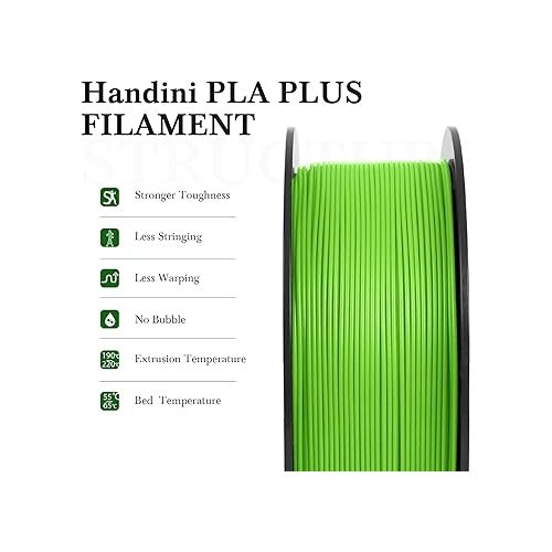  PLA Filament Pro Apple Green, PLA Plus 3D Printing Filament 1.75mm, Upgraded Toughness Neat Winding,Dimensional Accuracy +/-0.03mm, 2.2lbs(1kg)/Spool,Fit Most 3D Printer