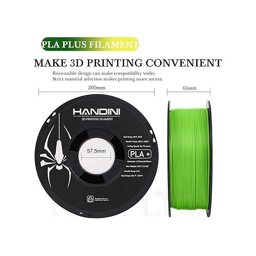  PLA Filament Pro Apple Green, PLA Plus 3D Printing Filament 1.75mm, Upgraded Toughness Neat Winding,Dimensional Accuracy +/-0.03mm, 2.2lbs(1kg)/Spool,Fit Most 3D Printer
