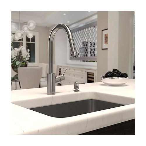  hansgrohe Talis S² Stainless Steel High Arc Kitchen Faucet, Kitchen Faucets with Pull Down Sprayer, Faucet for Kitchen Sink, Magnetic Docking Spray Head, Stainless Steel Optic 14877801