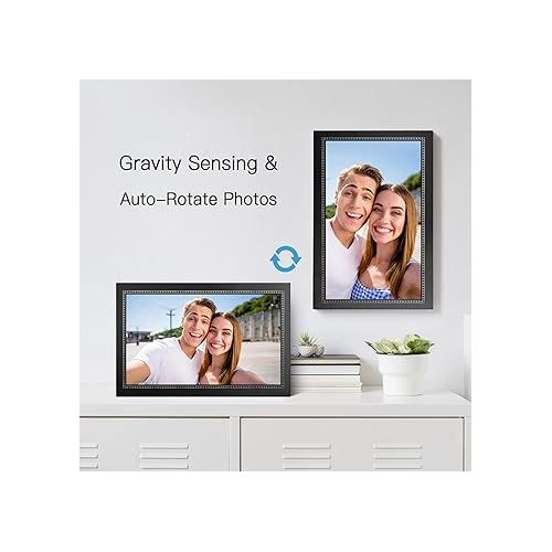  Digital Picture Frame 15.6 Inch Large Digital Photo Frame with 1920 * 1080 IPS Full HD Touchscreen, Humblestead 32GB WiFi Smart Frame Share Photos and Videos via AiMOR App, Wall Mountable