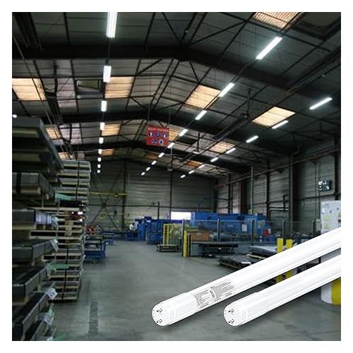 hykolity 20 Pack 4FT LED T8 Hybrid Type A+B Light Tube, 18W, Plug & Play or Ballast Bypass, Single-Ended OR Double-Ended, 5000K, 2400lm, Frosted Cover, T8 T10 T12 for G13, 120-277V, UL Listed