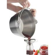 Jam Making Maslin Pan Stainless Steel Preserve Pot & Handle Bucket,Camping Pan (4.5L-4.5QT)